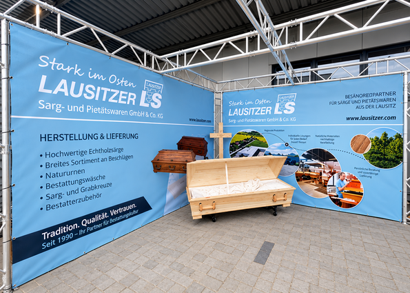 Messestand-Design für Sarghersteller Lausitzer Sarg