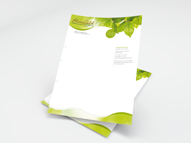 BlattGold Floristikfachgeschäft Briefpapier