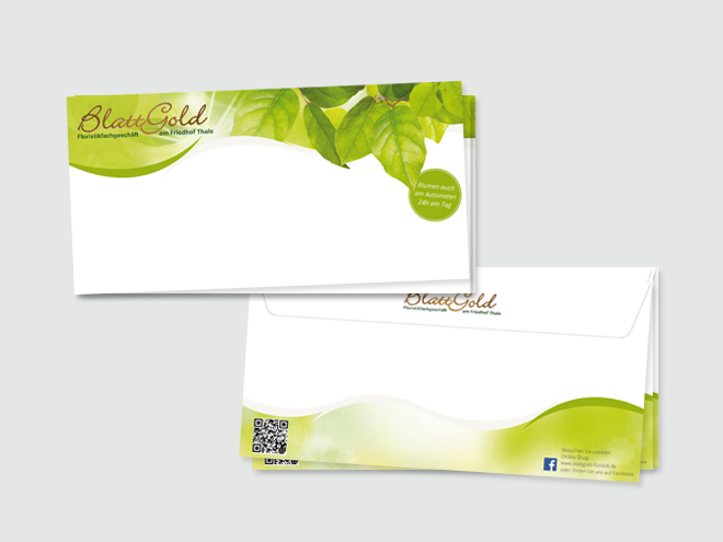 BlattGold Floristikfachgeschäft Briefumschläge
