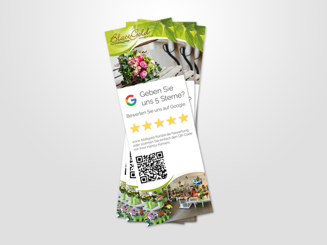 BlattGold Google Bewertungskarte