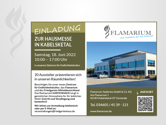 Flamarium Messe Anzeige