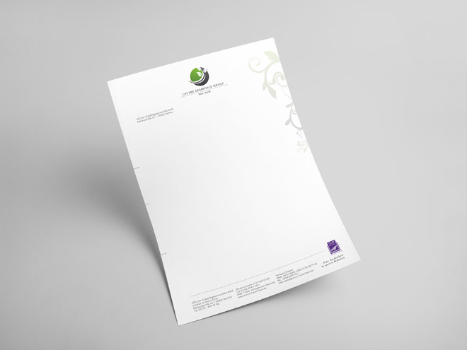 GPS Grabpflege Service Briefpapier
