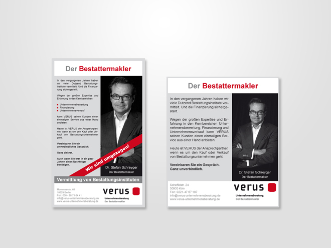 Verus Unternehmensberatung  Werbeanzeigen